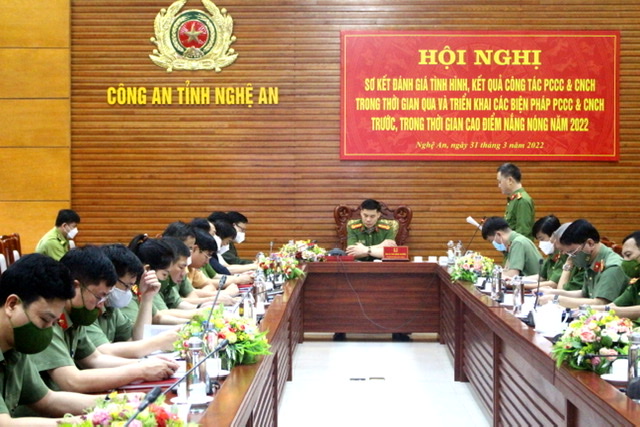 Hội nghị triển khai các biện pháp PCCC&CNCH trước, trong cao điểm mùa nắng nóng 2022 diễn ra vào ngày 31/3/2022 vừa qua