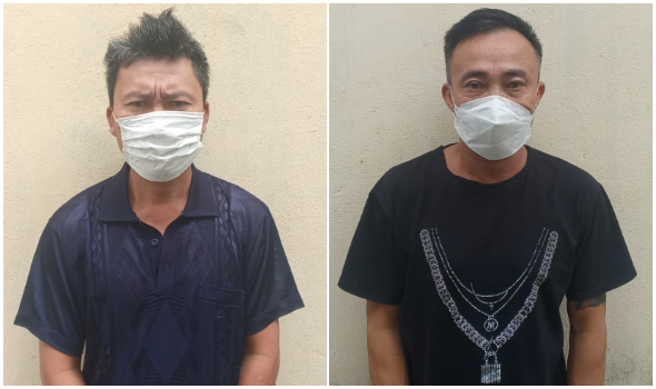 Hai đối tượng Vũ Văn Lộc (trái) và Nguyễn Trường Sơn