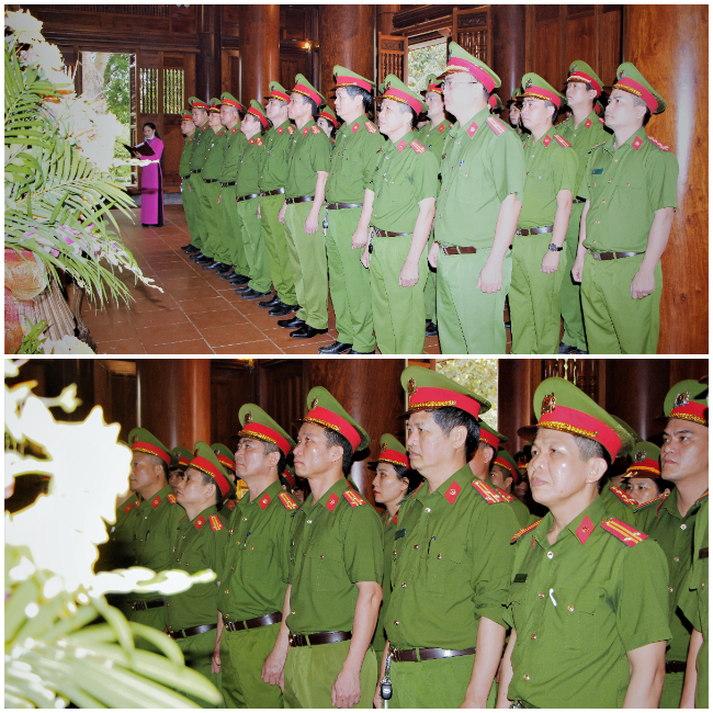 Đoàn dâng hoa, dâng hương tại Khu di tích Kim Liên, huyện Nam Đàn
