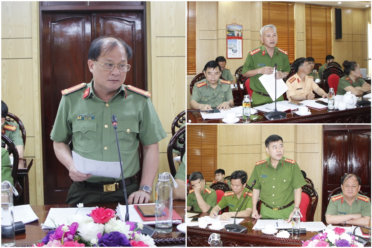 Trưởng các phòng nghiệp vụ Công an tỉnh giải đáp một số vướng mắc của lực lượng Công an xã