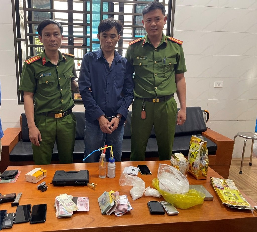 Đối tượng Trần Quốc Lô tại thời điểm bị bắt giữ