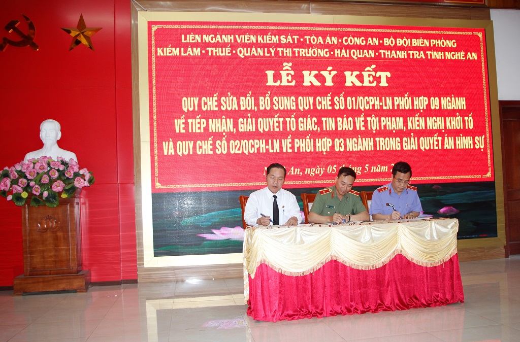 03 ngành Công an, Kiểm sát, Tòa án ký quy chế phối hợp trong giải quyết án hình sự