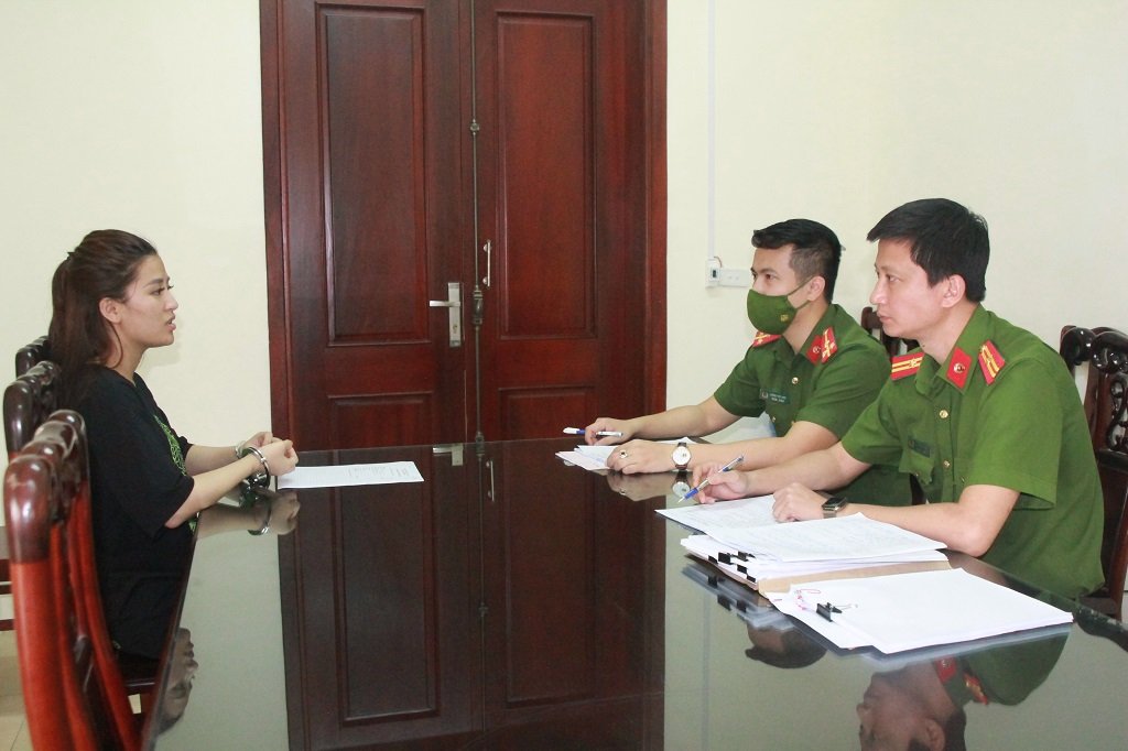 Cơ quan Công an làm việc với đối tượng Âu Thị Thanh Hằng