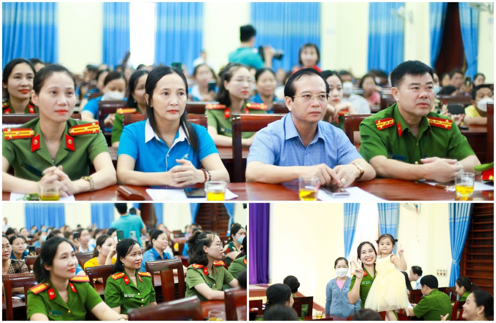 Tại buổi gặp gỡ, trao quà, động viện cháu Linh
