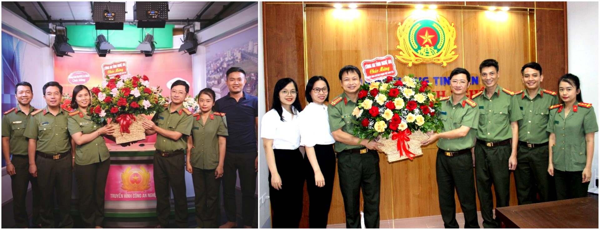 Thừa uỷ quyền của Lãnh đạo Công an tỉnh Nghệ An, đồng chí Thượng tá Trần Ngọc Tuấn, Trưởng phòng Tham mưu chúc mừng cán bộ, chiến sĩ làm công tác tuyên truyền nhân dịp kỉ niệm 97 năm Ngày Báo chí cách mạng Việt Nam (21/6/1925-21/6/2022)