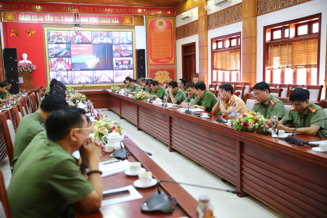 Điểm cầu Công an tỉnh Nghệ An