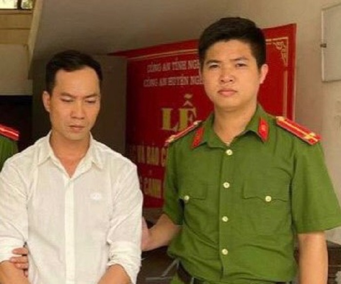 Đối tượng Nguyễn Thanh Tâm tại cơ quan Công an