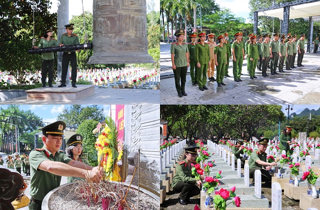 Đoàn công tác đã thành kính dâng hương tưởng niệm anh linh 11.000 liệt sỹ là chuyên gia, quân tình nguyện Việt Nam đã hy sinh khi làm nhiệm vụ quốc tế cao cả