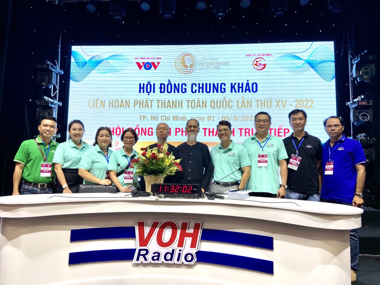 Nhóm tác giả Đài Phát thanh-Truyền hình tỉnh tham gia Liên hoan thể loại Phát thanh Chương trình trực tiếp.