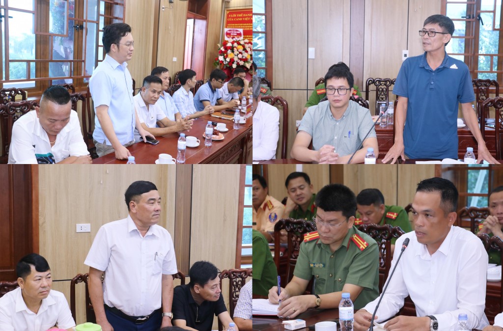 Đại diện lãnh đạo một số doanh nghiệp trên địa bàn đóng góp ý kiến