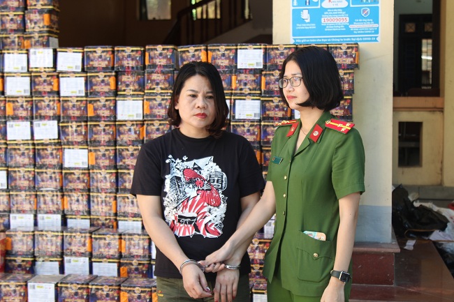 Đối tượng Mai Thị Lý bị bắt tại cơ quan Công an