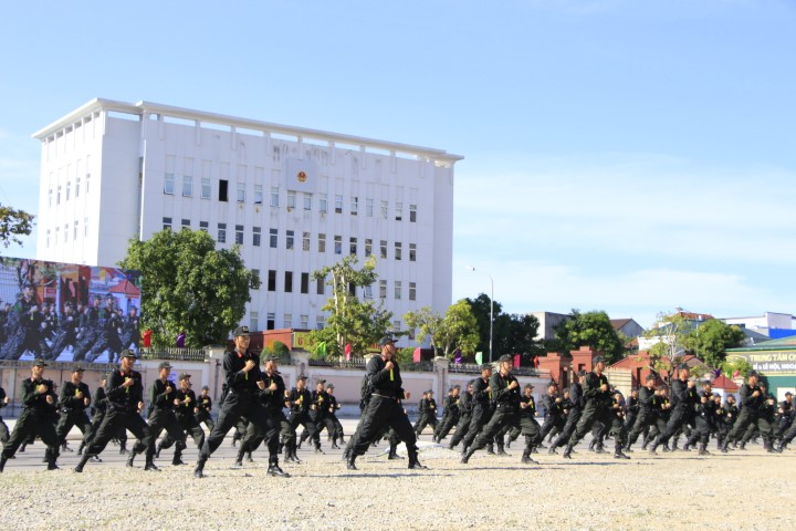 Cảnh sát Cơ động biểu diễn võ thuật