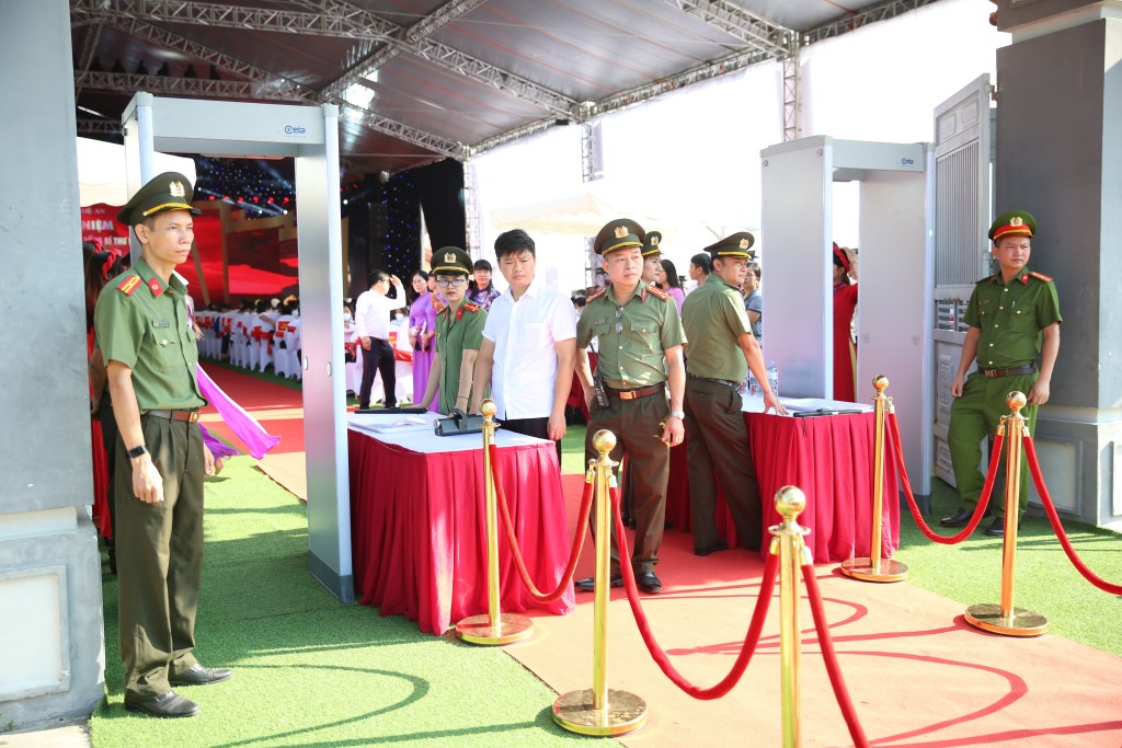 Lực lượng Công an triển khai công tác bảo đảm an ninh trật tự tại Lễ kỷ niệm