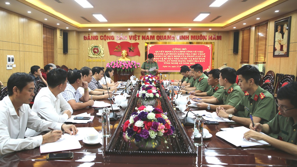 Toàn cảnh buổi công bố thành lập Đoàn kiểm tra