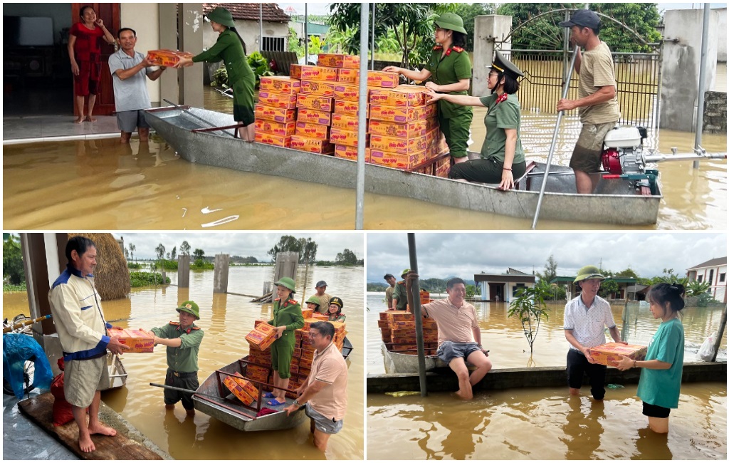 Các phần quà ý nghĩa đã được trao tận tay Nhân dân vùng lũ