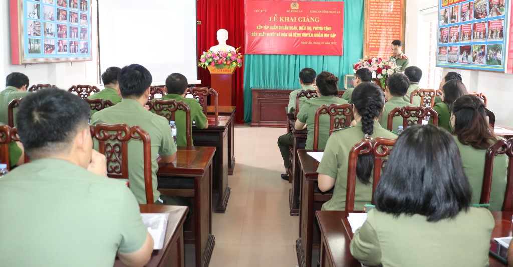 Lớp tập huấn tổ chức tại Bệnh viện Công an tỉnh