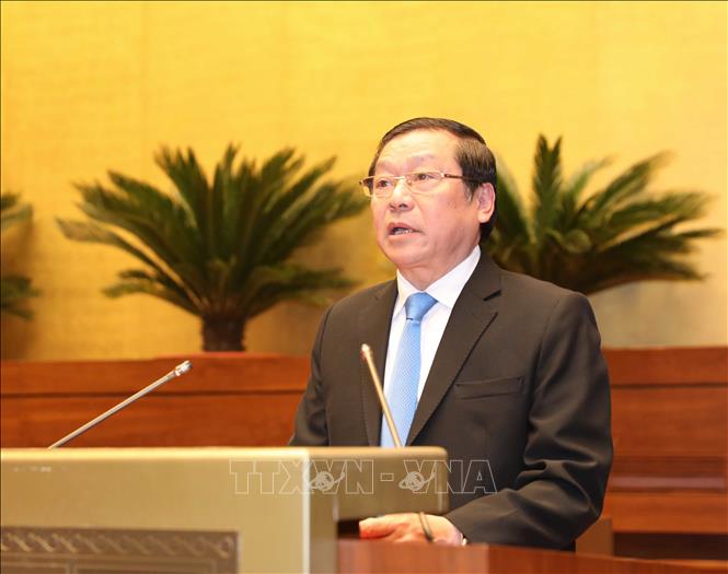 Ủy viên Trung ương Đảng, Phó Trưởng Ban Tuyên giáo Trung ương Lại Xuân Môn phát biểu tại hội nghị.