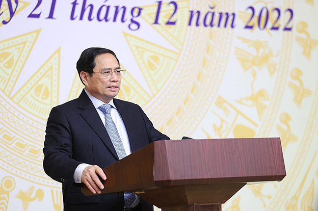 Thủ tướng Phạm Minh Chính phát biểu kết luận hội nghị.