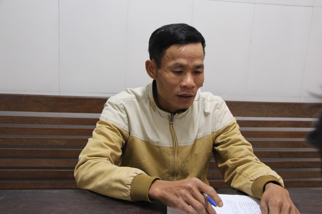Đối tượng Lê Văn Thi tại cơ quan Công an