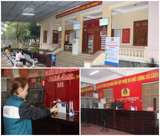 Bộ phận một cửa Công an cấp huyện kiểu mẫu tại Công an huyện Nghĩa Đàn
