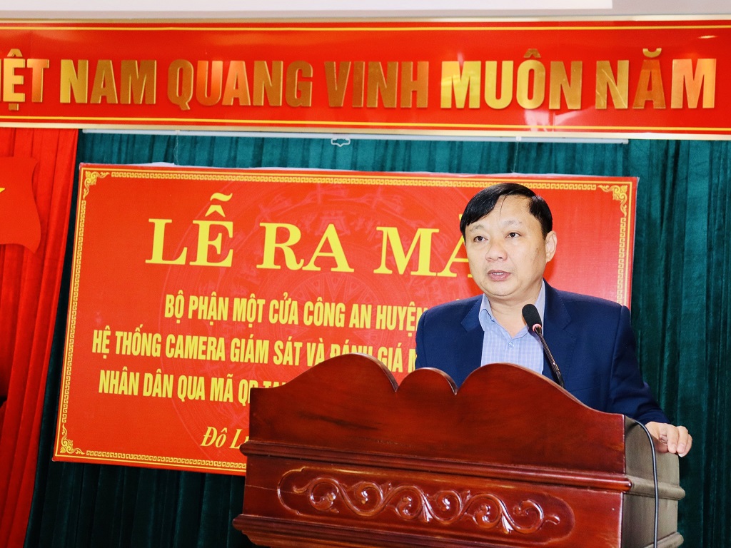 Đại diện lãnh đạo UBND huyện Đô Lương phát biểu tại Lễ ra mắt