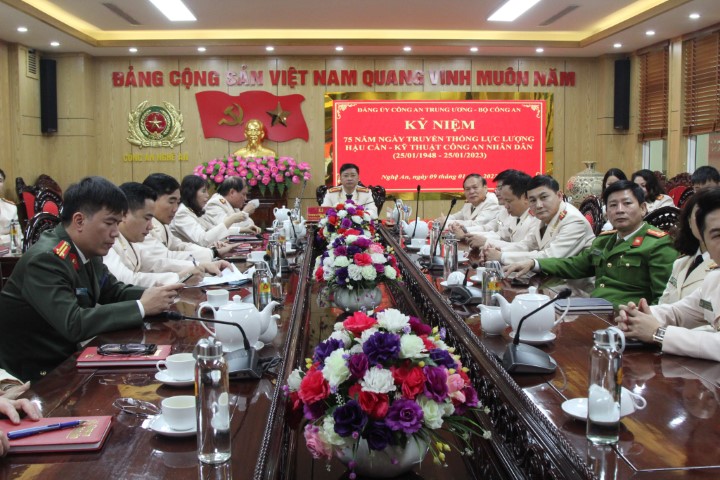 Tại điểm cầu Công an Nghệ An 