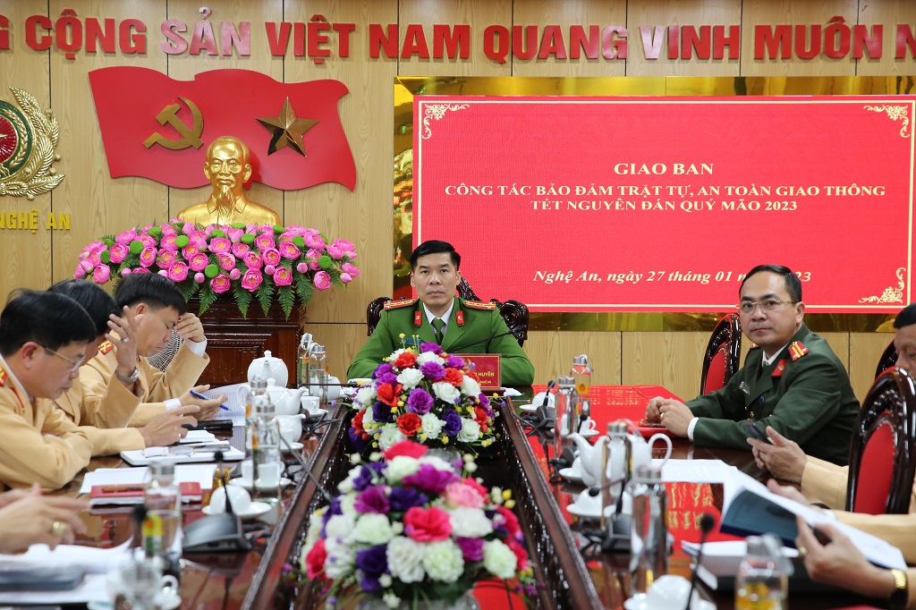 Điểm cầu trực tuyến Công an Nghệ An