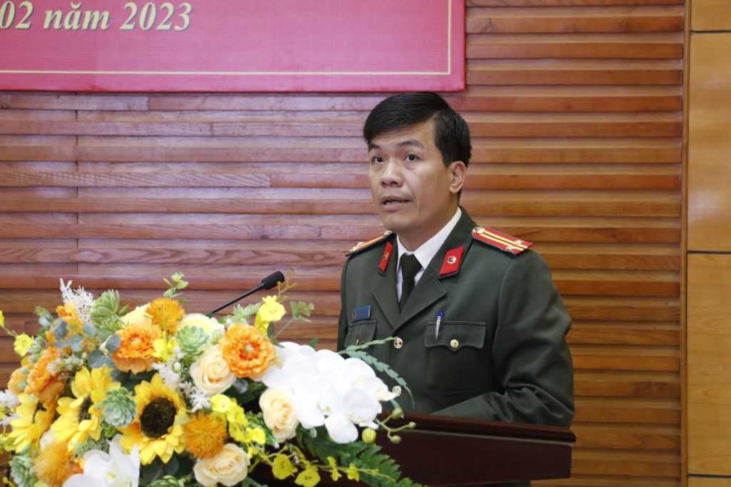 Lãnh đạo Phòng Tham mưu Công an tỉnh quán triệt, triển khai những nội dung cơ bản của Luật Cảnh sát cơ động