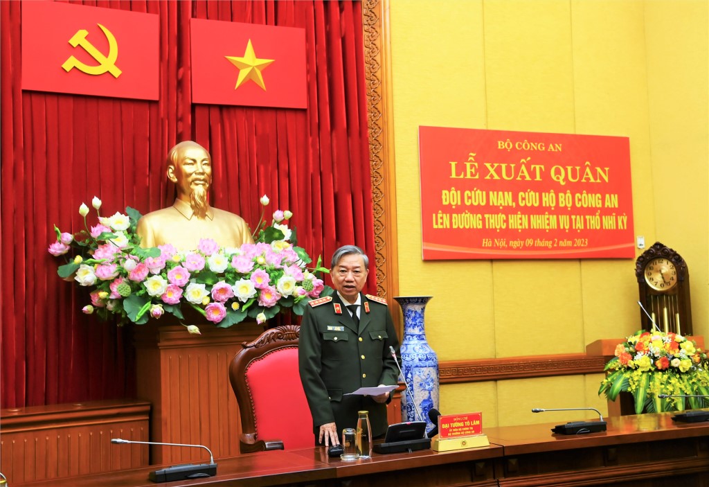 Bộ trưởng Tô Lâm phát biểu tại buổi Lễ. 