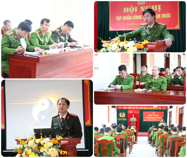 Tập huấn công tác tham mưu tại Công an thị xã Hoàng Mai
