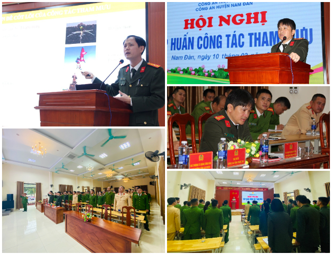 Tập huấn công tác tham mưu tại Công an huyện Nam Đàn