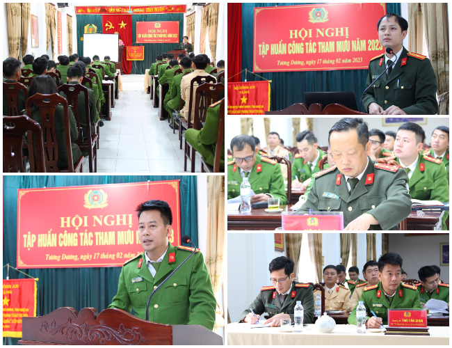Tập huấn Công tác tham mưu tại Công an huyện Tương Dương