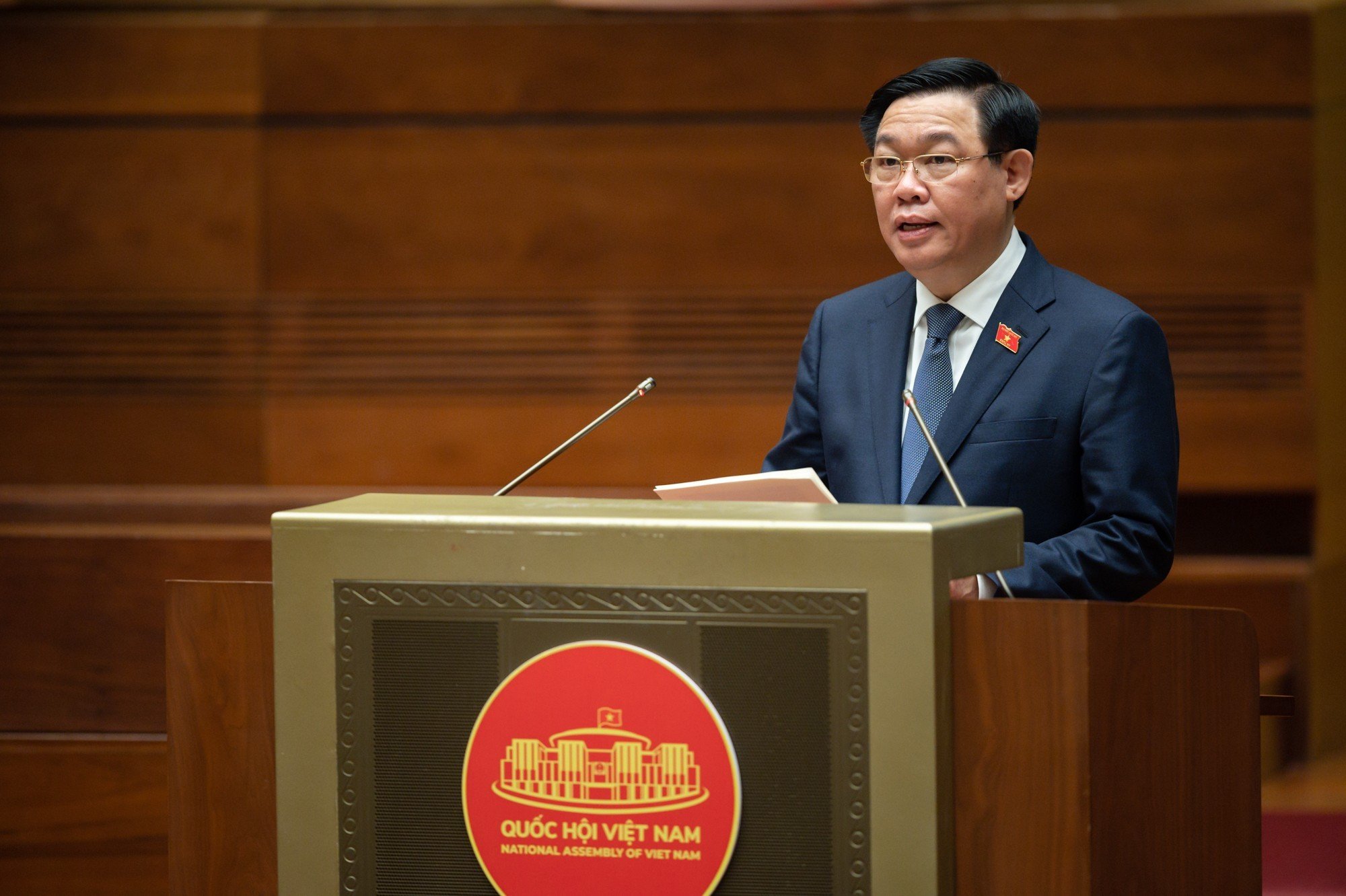  Chủ tịch Quốc hội Vương Đình Huệ phát biểu khai mạc phiên chất vấn và trả lời chất vấn