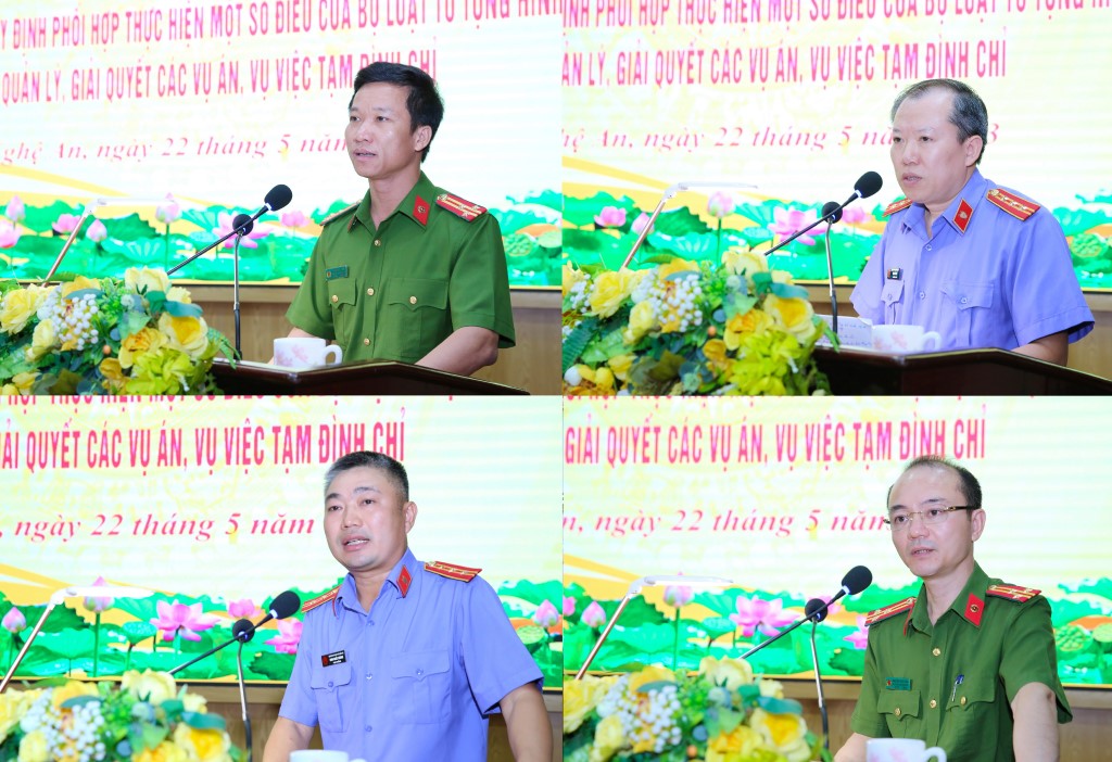 Đại diện các ngành trình bày tham luận tại Hội nghị