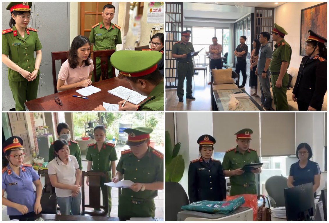 Cơ quan chức năng làm việc với các bị can