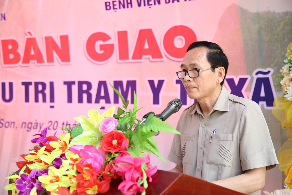 Đại diện nhà tài trợ phát biểu tại buổi lễ