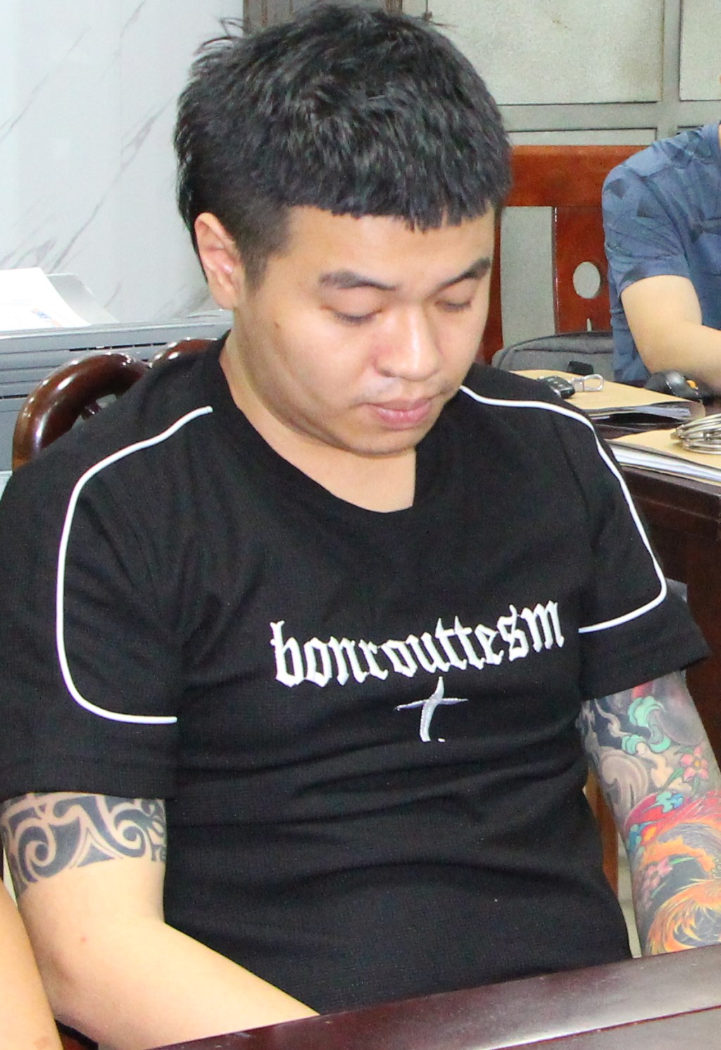 Đối tượng Trịnh Bắc Việt tại cơ quan Công an