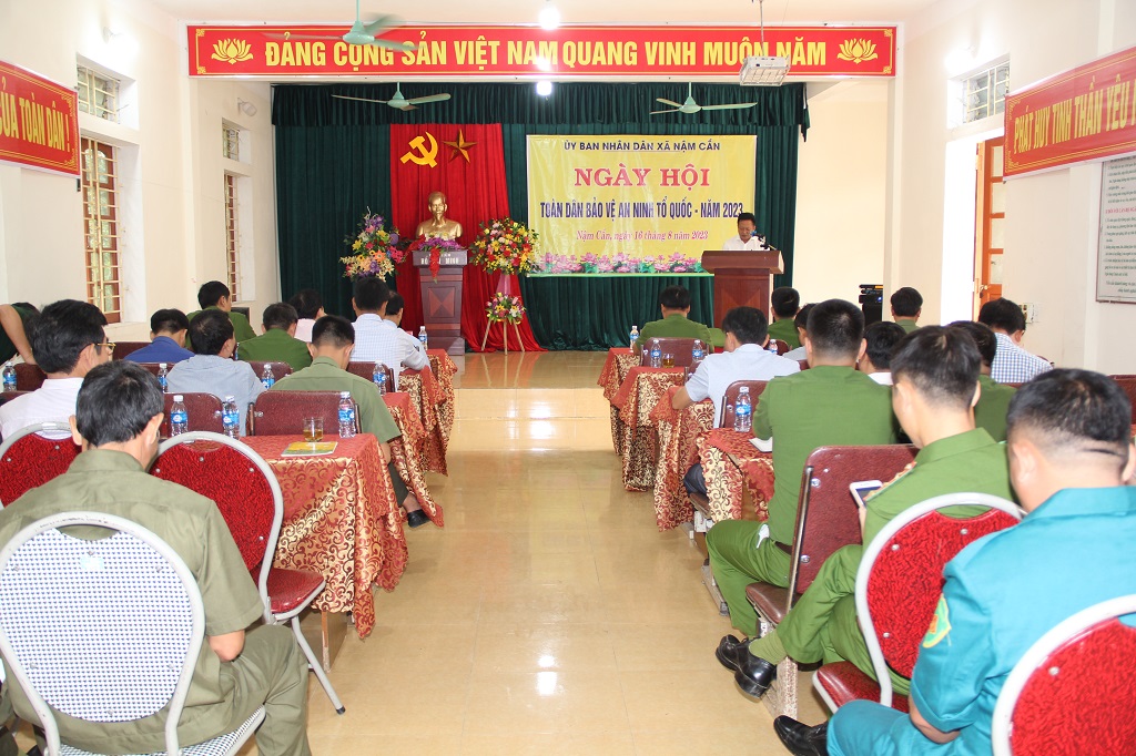 Quảng cảnh Ngày hội toàn dân bảo vệ an ninh Tổ quốc tại xã Nậm Cắn, huyện Kỳ Sơn