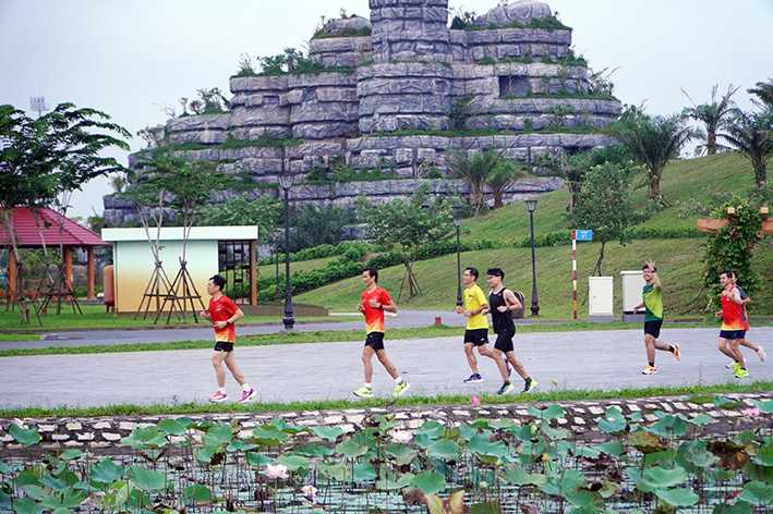 Công viên Bà Rịa là địa điểm nhiều runner tập luyện chuẩn bị cho Giải Việt dã  Báo Bà Rịa-Vũng Tàu.