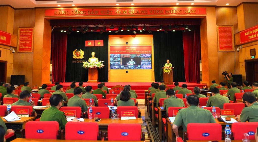 Toàn cảnh Hội nghị tại điểm cầu Bộ Công an