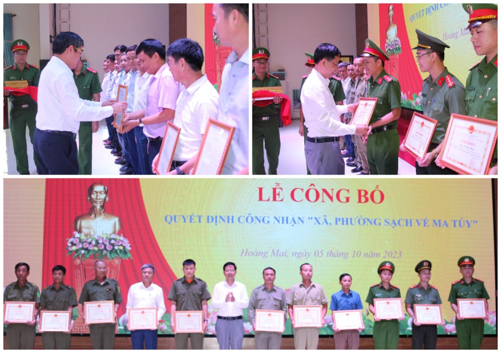 Nhiều tập thể, cá nhân được khen thưởng vì đã có thành tích xuất sắc trong xây dựng mô hình xây dựng “Xã, phường sạch ma túy”