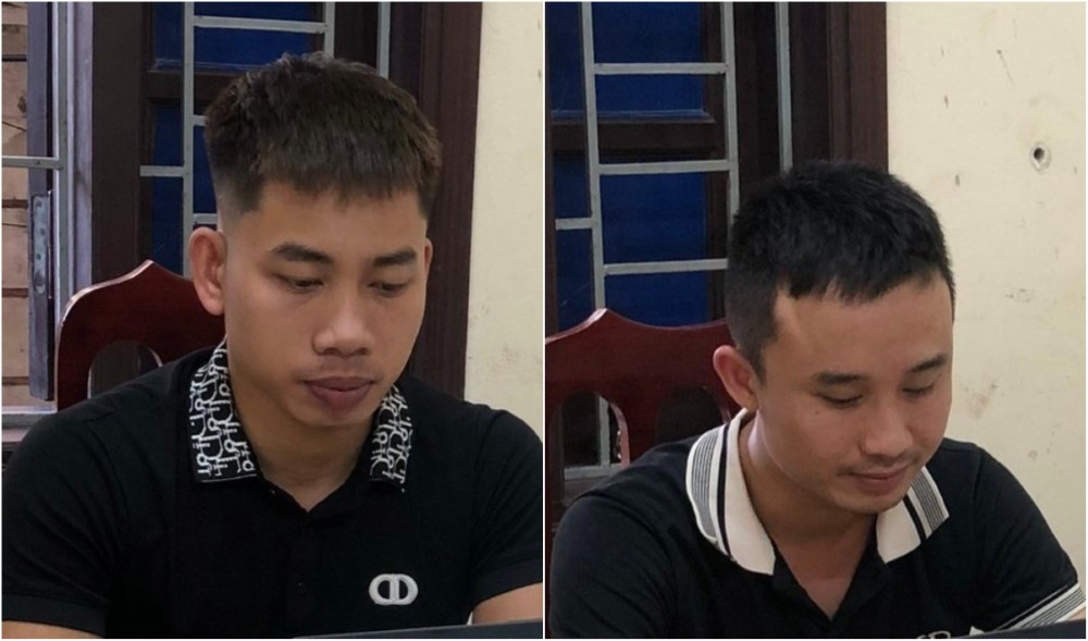 Đối tượng Nguyễn Văn Thắng và đối tượng Cao Văn Hải tại cơ quan Công an