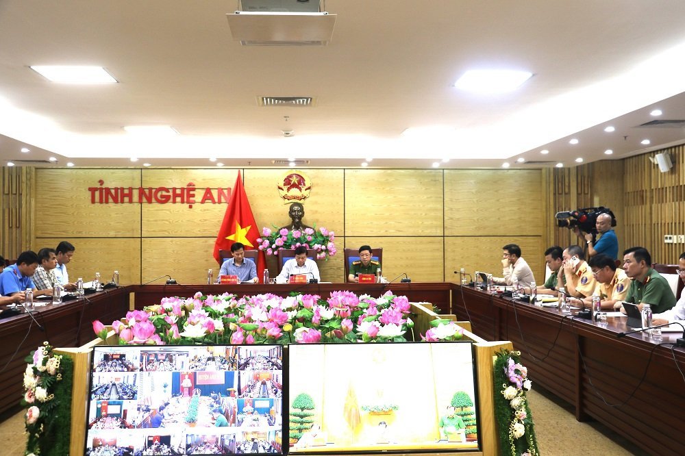 Tại điểm cầu tỉnh Nghệ An