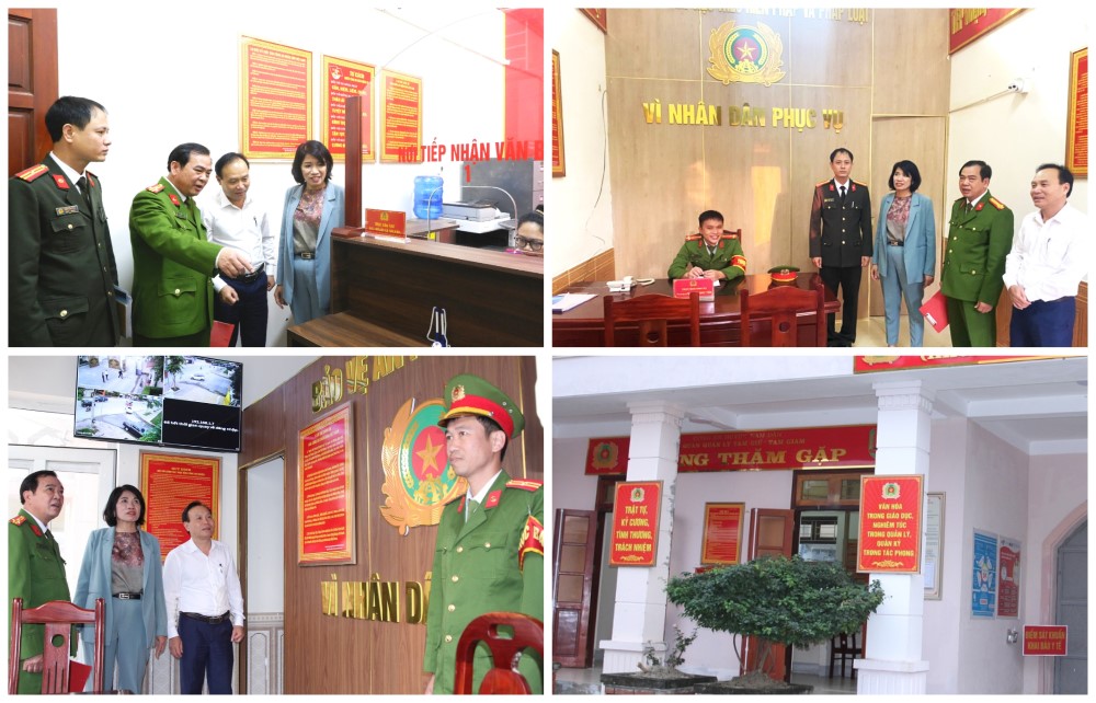 Các đại biểu tham quan các mô hình kiểu mẫu trong công tác CCHC