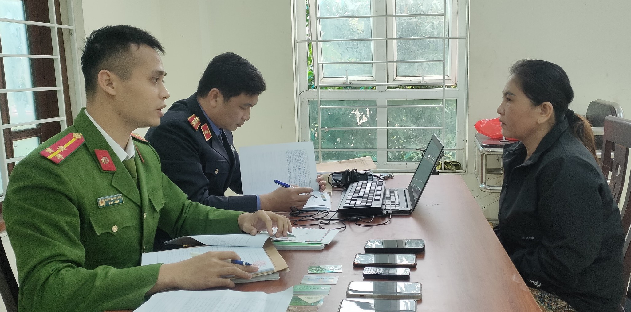 Cơ quan Công an làm việc với đối tượng cầm đầu Lê Thị Thanh Hải