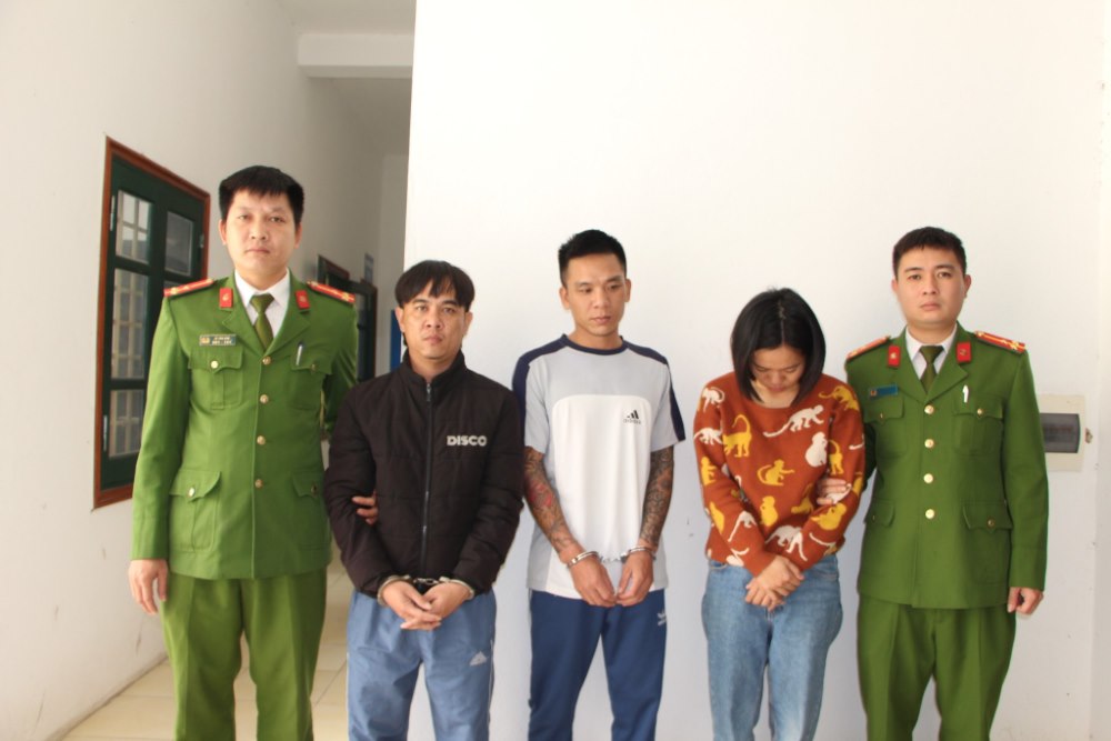 Các đối tượng tại cơ quan Công an