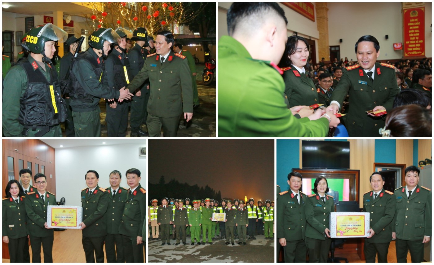 Công an Nghệ An tổ chức chúc Tết, đón Giao thừa cùng cán bộ, chiến sĩ trực Tết