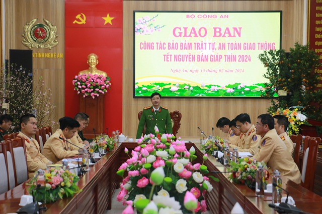 Tại điểm cầu Công an Nghệ An 