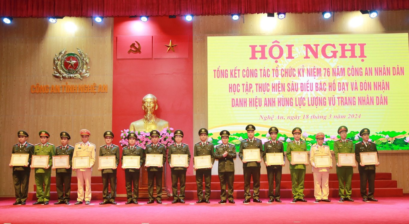 Tổng kết công tác tổ chức kỷ niệm 76 năm CAND thực hiện 6 điều Bác Hồ dạy và đón nhận danh hiệu Anh hùng LLVT nhân dân