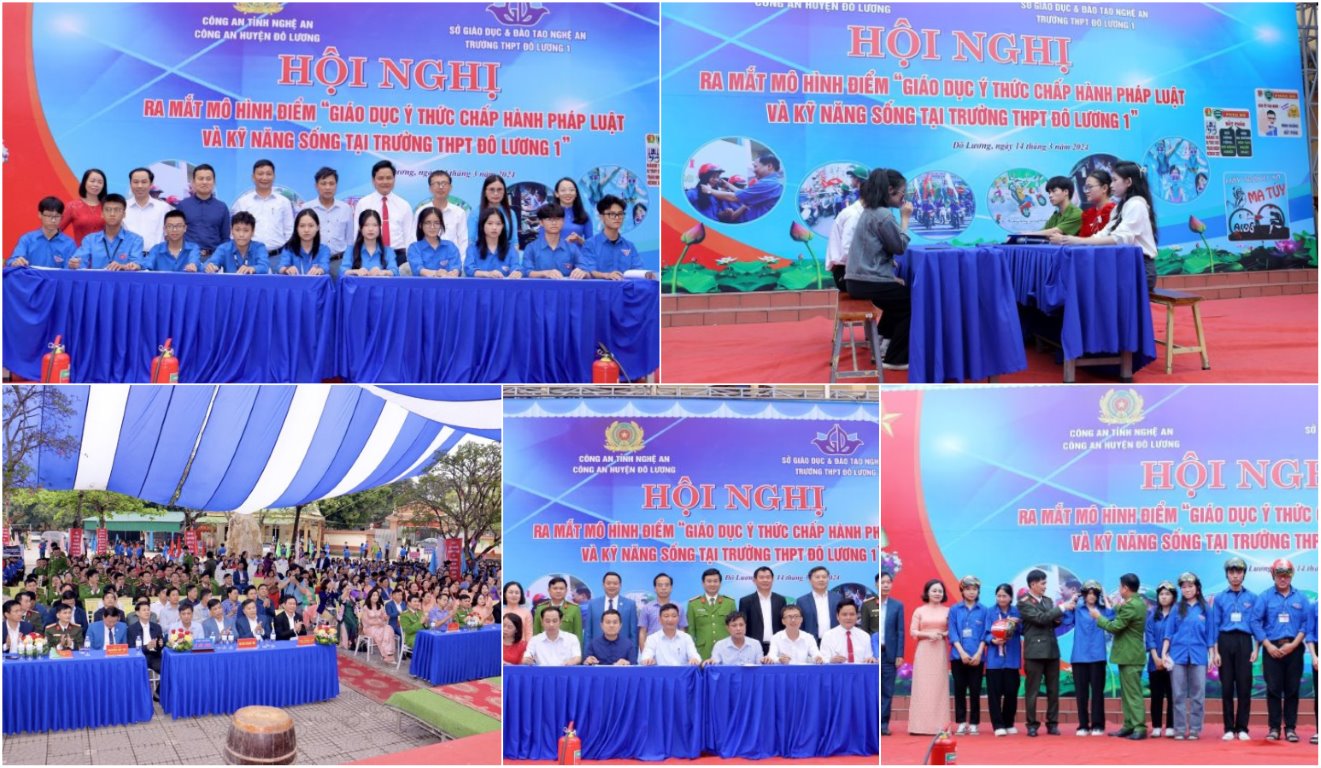 Lễ ra mắt mô hình điểm “Giáo dục ý thức chấp hành pháp luật và kỹ năng sống trong trường học” tại Trường THPT Đô Lương 1